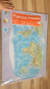 Mapa świata plansza edukacyjna 1:60 000 000