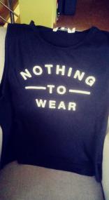 Bezrękawnik z nadrukiem NOTHING TO WEAR