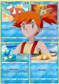 zestaw 4 kart pokemon tcg POKEMONY MISTY